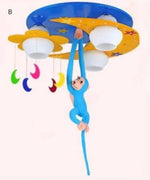 Suspension Enfant Singe Suspendu Couleurs Variées B Luminaire Chambre