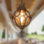 Suspension Extérieure Rustique Étanche Bronze / 18X33Cm Luminaire Doré