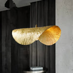 Suspension Feuille Dorée Moderne Cel Luminaire Chambre