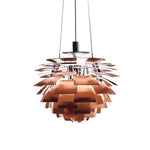 Suspension Florale Colorée Pétales Cuivré / 48Cm Luminaire Chambre