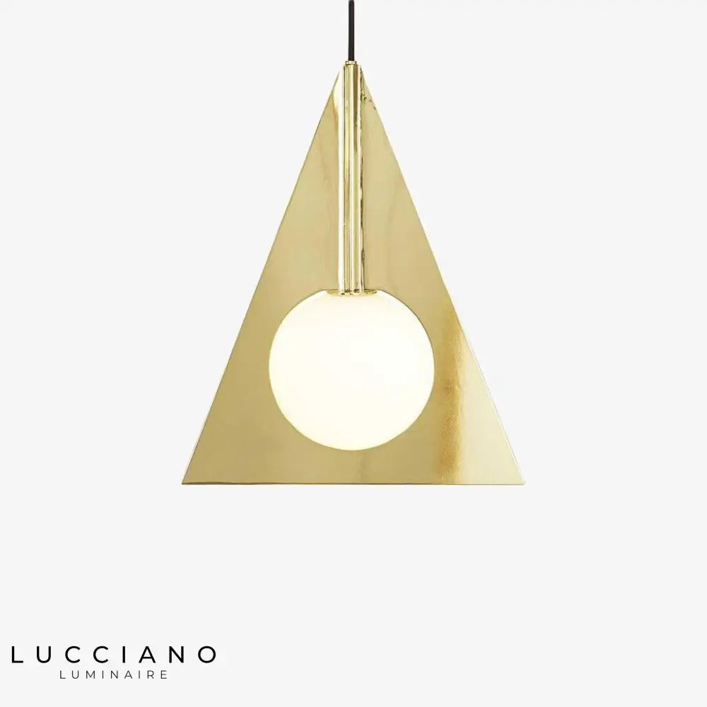 Suspension Geometric Luxe Métal Or Ariana L32 X W15 H40 / Chaude Luminaire Chambre