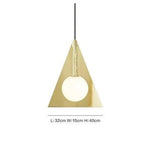 Suspension Geometric Luxe Métal Or Ariana Luminaire Chambre