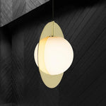 Suspension Geometric Luxe Métal Or Ariana Luminaire Chambre