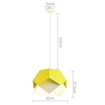 Suspension Géométrique Colorée Leisure Jaune Luminaire Chambre