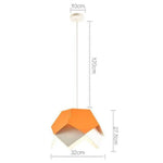 Suspension Géométrique Colorée Leisure Orange Luminaire Chambre