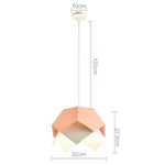 Suspension Géométrique Colorée Leisure Rose Luminaire Chambre