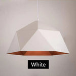 Suspension Géométrique Moderne Art Deco Blanc / 25Cm Luminaire Chambre