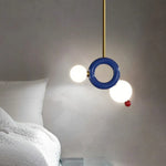 Suspension Ginna Métal Et Boules Colorées Luminaire Chambre