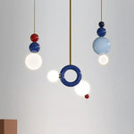 Suspension Ginna Métal Et Boules Colorées Luminaire Chambre