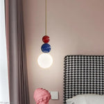 Suspension Ginna Métal Et Boules Colorées Luminaire Chambre