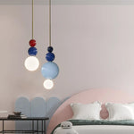 Suspension Ginna Métal Et Boules Colorées Luminaire Chambre