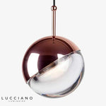 Suspension Globe Verre Et Métal Luminaire Chambre