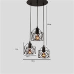 Suspension Hexagonale Métal Industriel B Luminaire Chambre