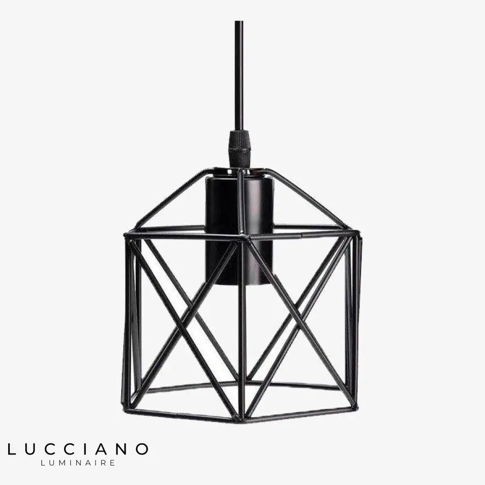 Suspension Hexagonale Métal Industriel Luminaire Chambre