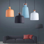 Suspension Industrielle Abner Métal Coloré Luminaire Chambre