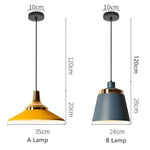 Suspension Industrielle Colorée Support Doré Luminaire