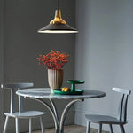 Suspension Industrielle Colorée Support Doré Luminaire