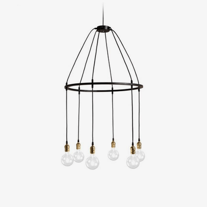 Lustre LED rétro industriel multiampoules