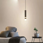 Suspension Led Amias Tube Doré/Noir Luminaire Chambre