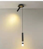 Suspension Led Amias Tube Doré/Noir Luminaire Chambre