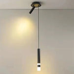 Suspension Led Amias Tube Doré/Noir Luminaire Chambre