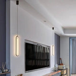 Suspension Led Anneau Allongé Moderne Luminaire Chambre