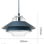 Suspension Led Armel Double Coloré Bleu Luminaire Chambre