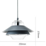 Suspension Led Armel Double Coloré Gris Luminaire Chambre