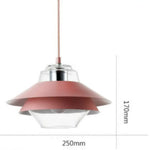 Suspension Led Armel Double Coloré Rose Luminaire Chambre