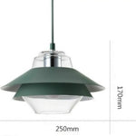 Suspension Led Armel Double Coloré Vert Luminaire Chambre