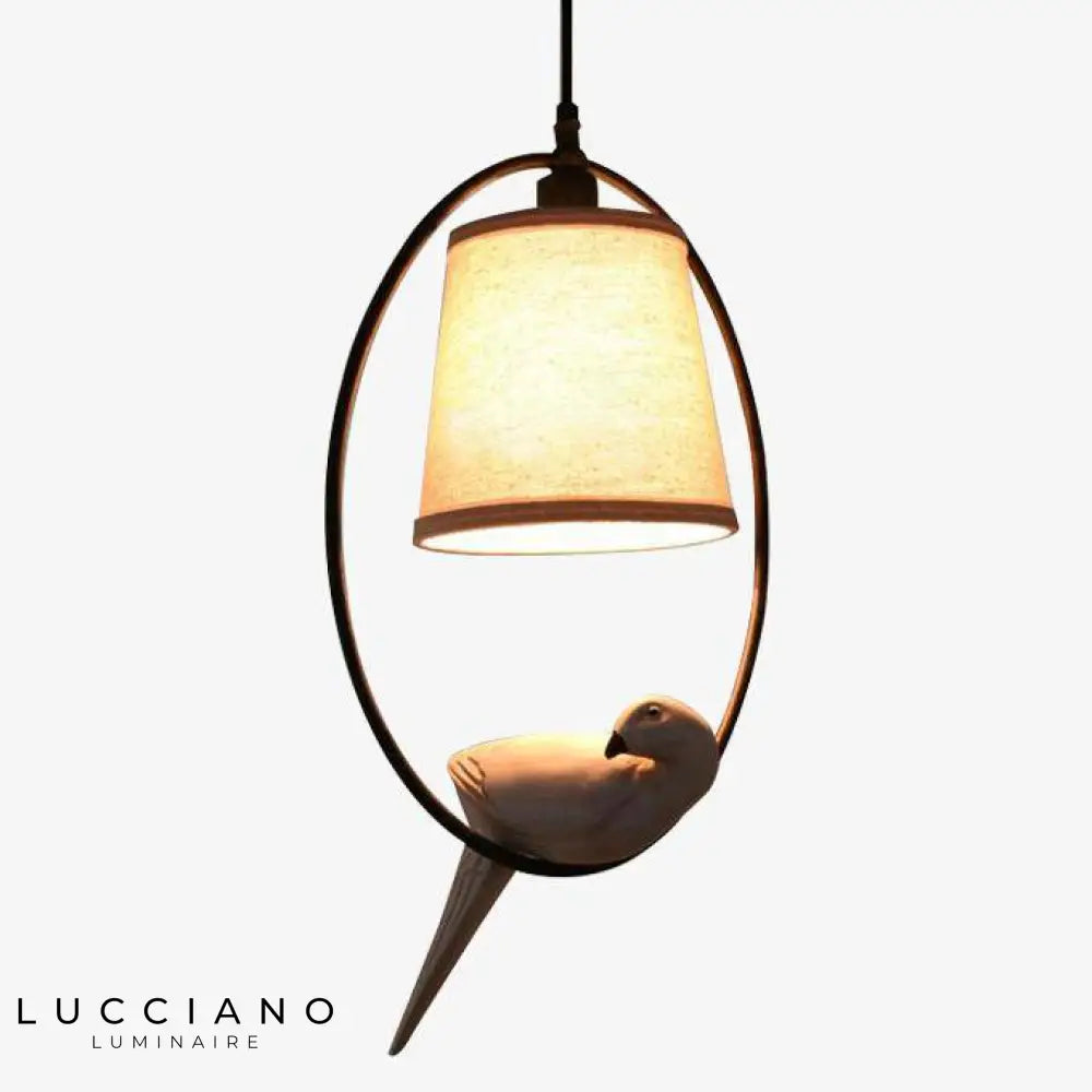 Suspension Led Avec Abat-Jour Oiseau Luminaire Chambre