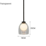 Suspension Led Avec Abat-Jour Shadow Transparent / Naturelle Luminaire Chambre