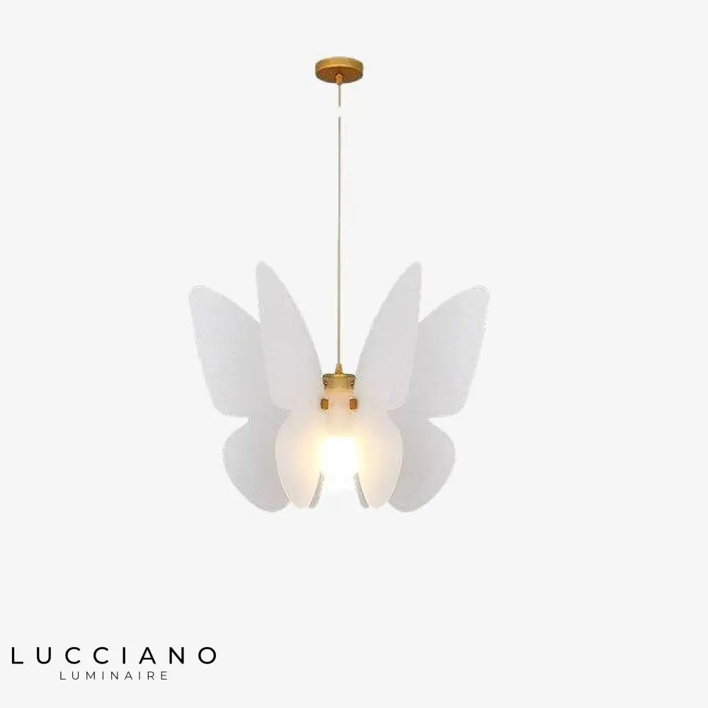 Suspension Led Blanche Butterfly Luminaire Chambre