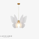 Suspension Led Blanche Butterfly Luminaire Chambre