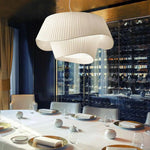 Suspension Led Blanche Fabric Style Luminaire Chambre