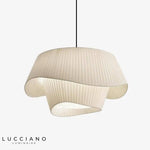 Suspension Led Blanche Fabric Style Luminaire Chambre