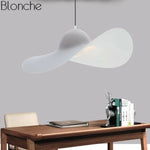 Suspension Led Blanche Ondulée Hat Luminaire Cuivre