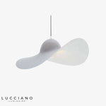 Suspension Led Blanche Ondulée Hat Luminaire Cuivre