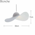 Suspension Led Blanche Ondulée Hat Luminaire Cuivre