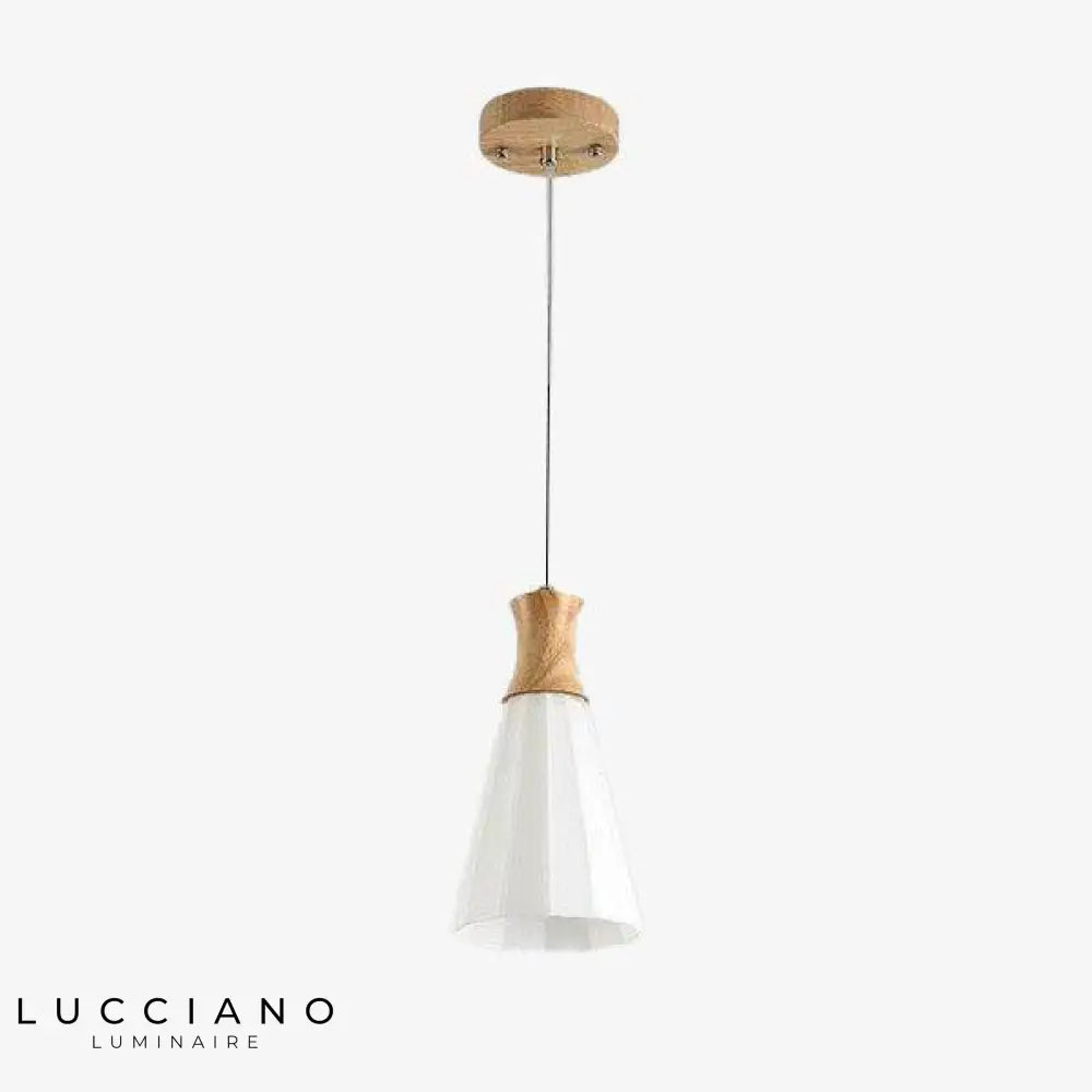 Suspension Led Bois Blanc Scandinave A / Froide Luminaire Chambre