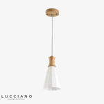 Suspension Led Bois Blanc Scandinave A / Froide Luminaire Chambre