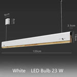 Suspension Led Bois Et Métal Coloré Blanc / 120Cm Luminaire Chambre