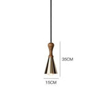 Suspension Led Bois Et Métal Conique Luminaire Chambre