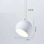 Suspension Led Boule Colorée Blanc Luminaire Chambre