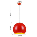 Suspension Led Boule Colorée Moderne Rouge Luminaire Chambre