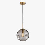 Suspension Led Boule Déformée Verre Luminaire Chambre