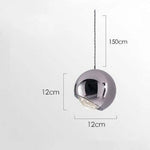 Suspension Led Boule Métal Lasha 12Cm - Chromé Luminaire Chambre