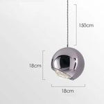 Suspension Led Boule Métal Lasha 18Cm - Chromé Luminaire Chambre