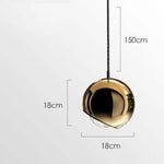 Suspension Led Boule Métal Lasha 18Cm - Doré Luminaire Chambre