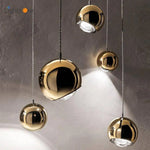 Suspension Led Boule Métal Lasha Luminaire Chambre